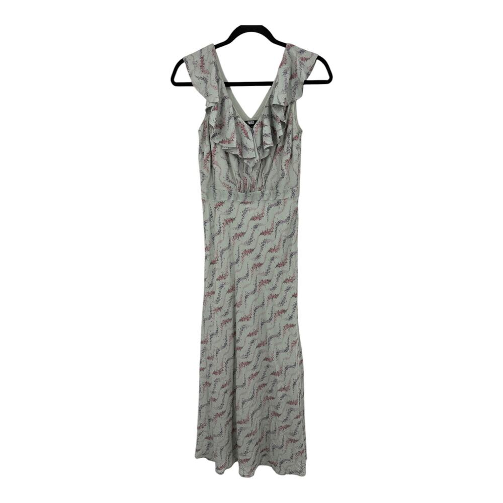 Paige Dress Shona floral ruffle midi sleeveless size 2